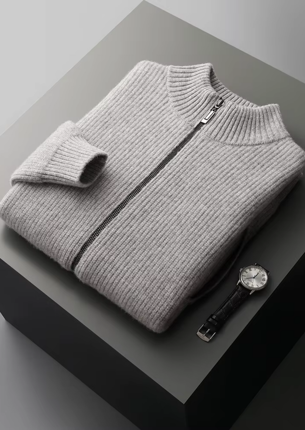 Wollen Vest Heren met Rits | Bréon