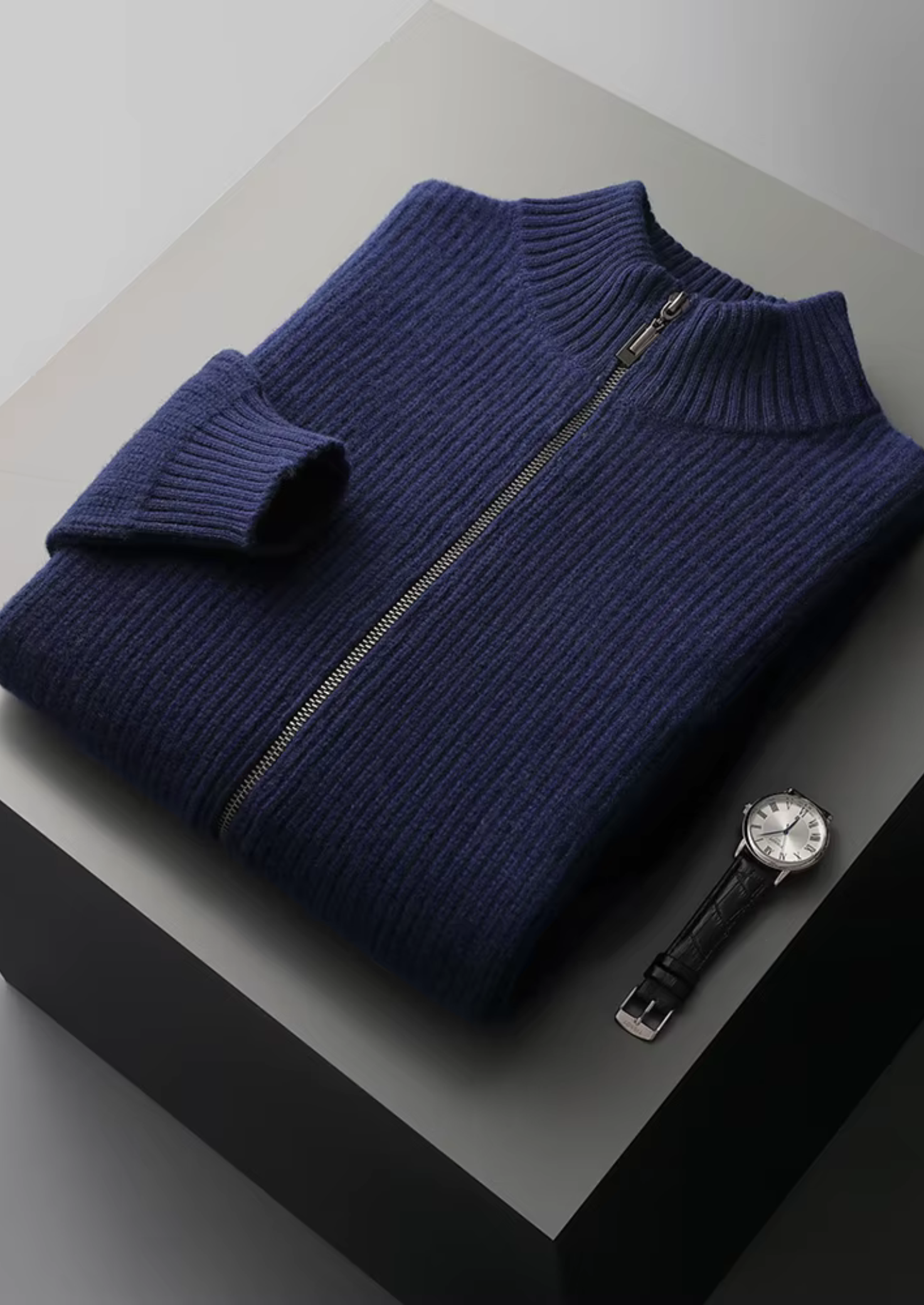 Wollen Vest Heren met Rits | Bréon