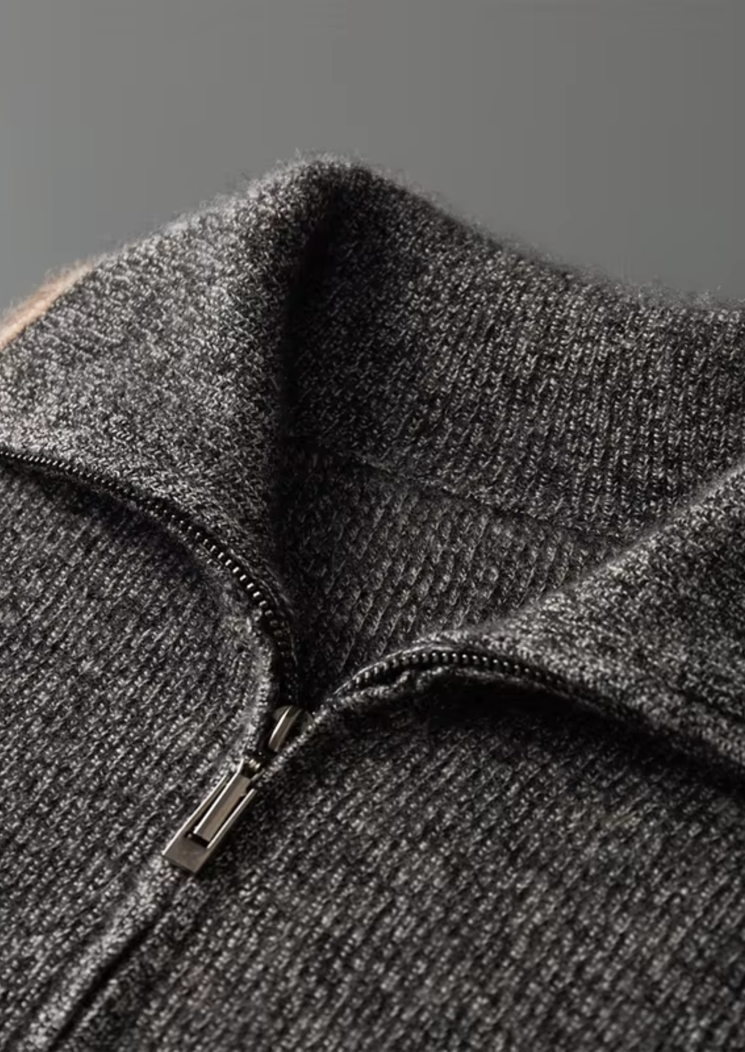 Pure Cashmere Half-Zip Heren | Montreux