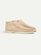 Hoge Suede Couture Heren Loafer - Licht Beige