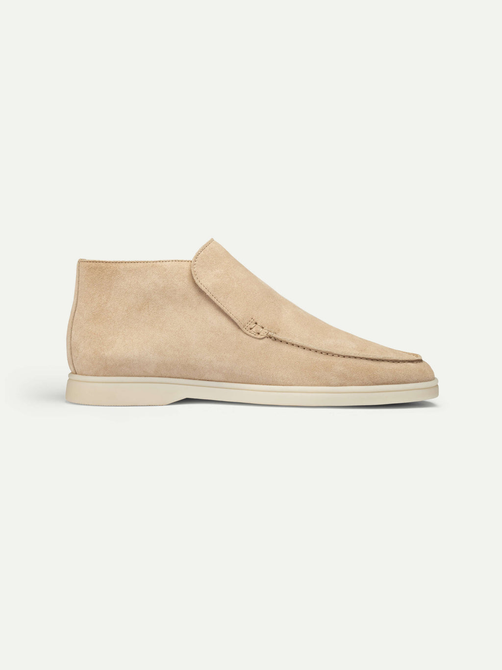 Hoge Suede Couture Heren Loafer - Licht Beige