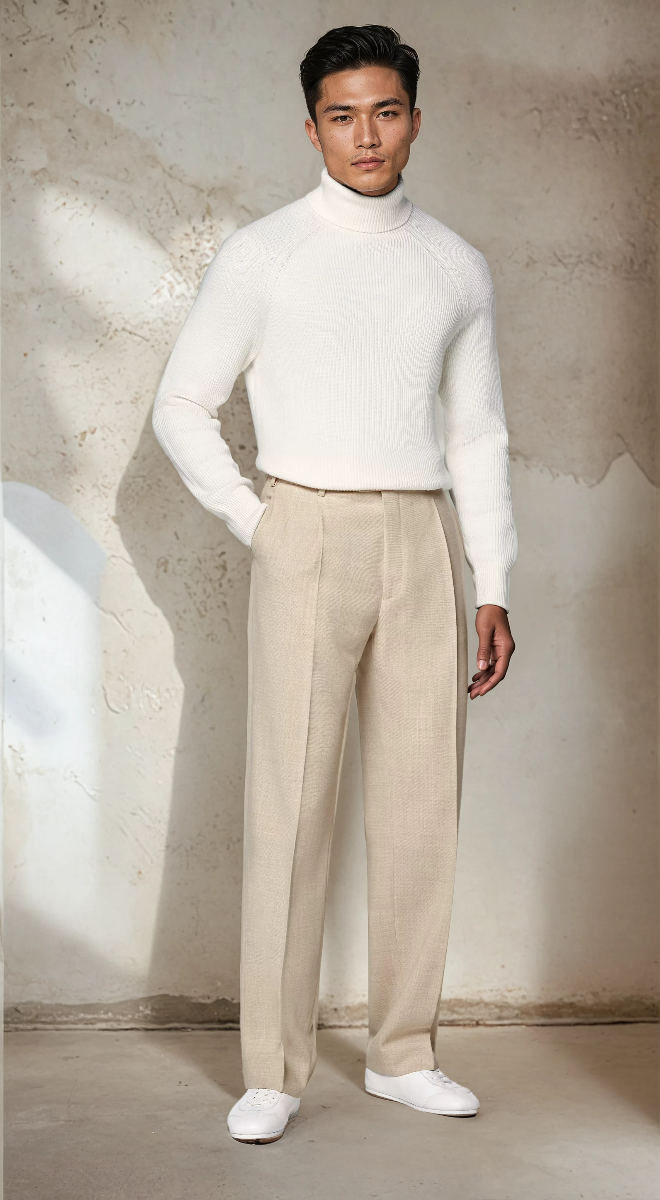 Off-White Ribbelgebreide Coltrui