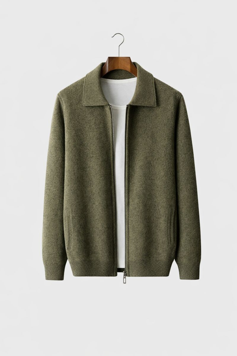 Merinowol Vest Heren met Rits – Noctis