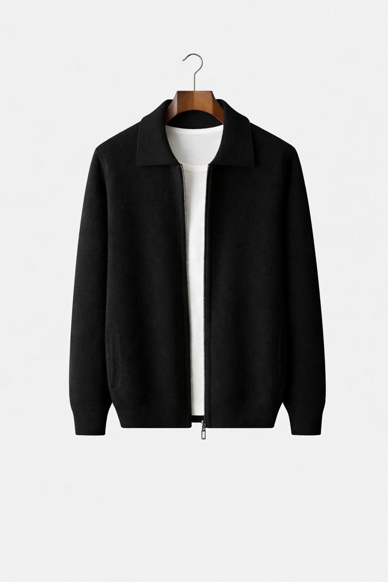 Merinowol Vest Heren met Rits – Noctis