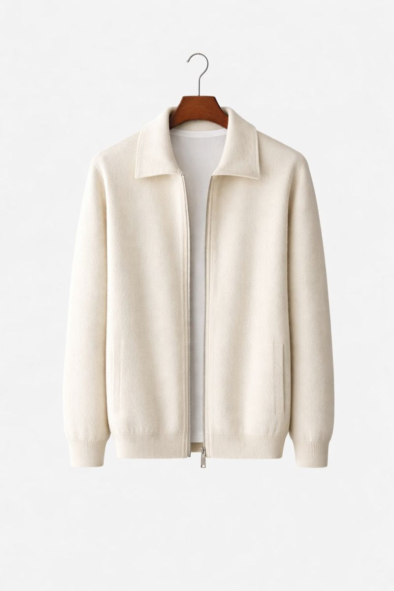 Merinowol Vest Heren met Rits – Noctis