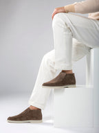 Hoge Suede Couture Heren Loafer - Chestnut