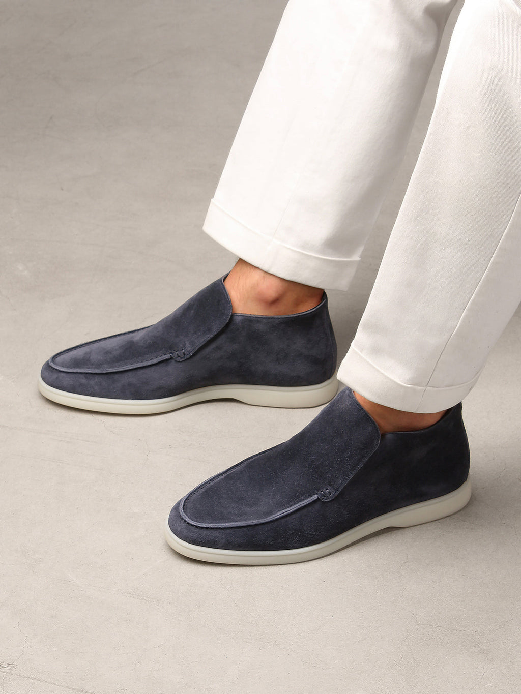 Hoge Suede Couture Heren Loafer - Spijkerblaw