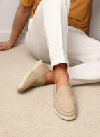 Champagne Marina Linnen Loafers