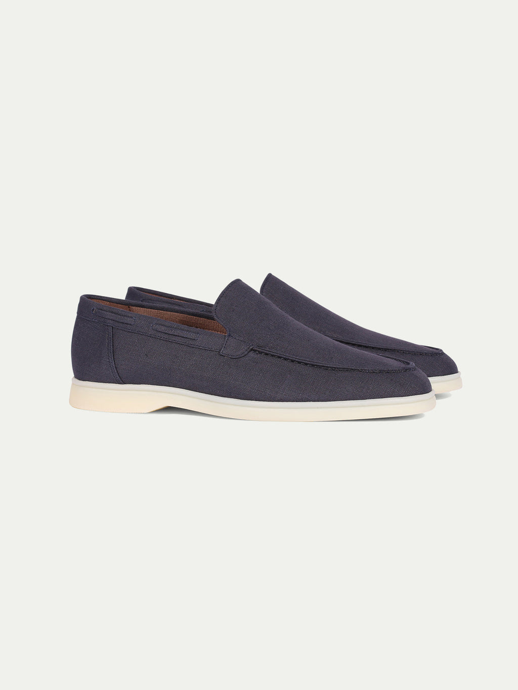 Navy Marina Linnen Loafers