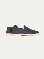 Navy Marina Linnen Loafers
