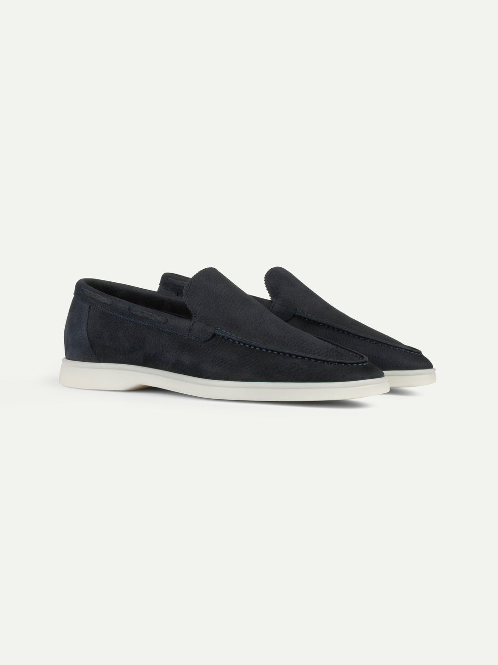 Navy Nubuck Loafers