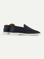 Navy Nubuck Loafers