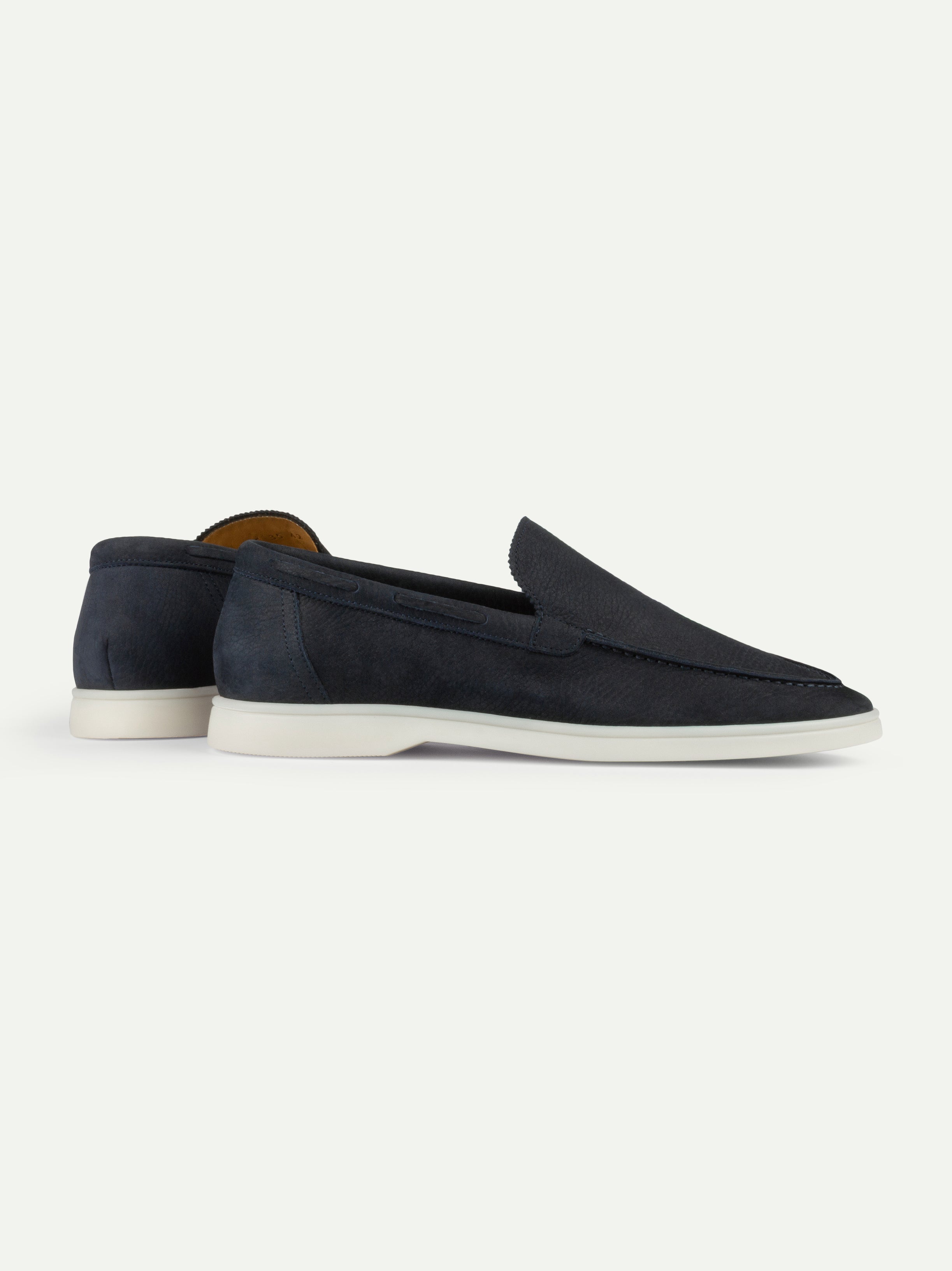 Navy Nubuck Loafers