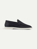 Navy Nubuck Loafers