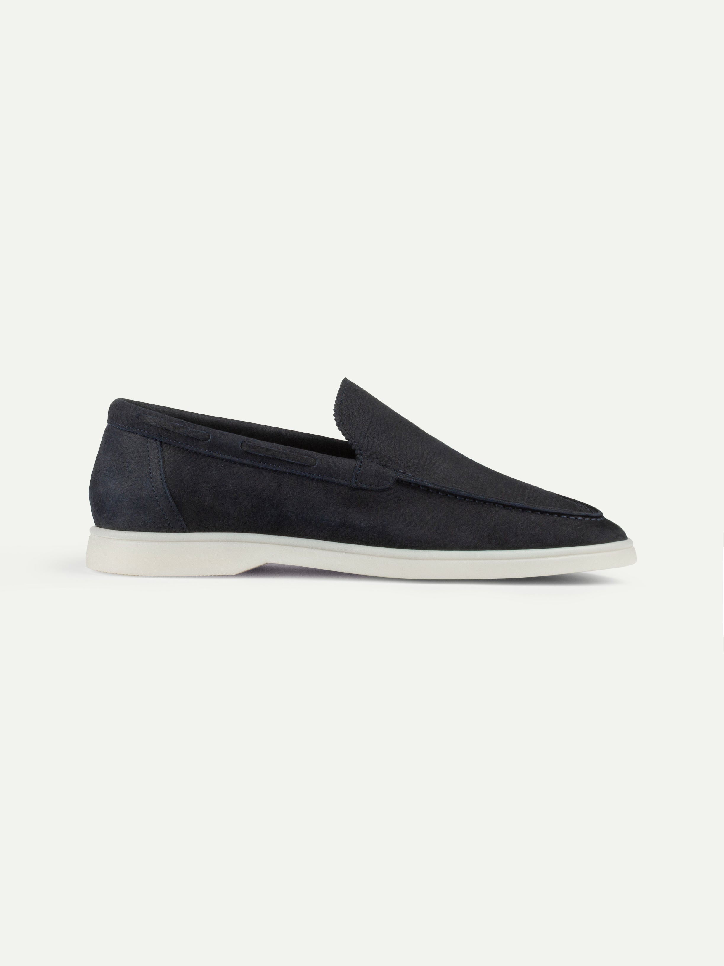Navy Nubuck Loafers