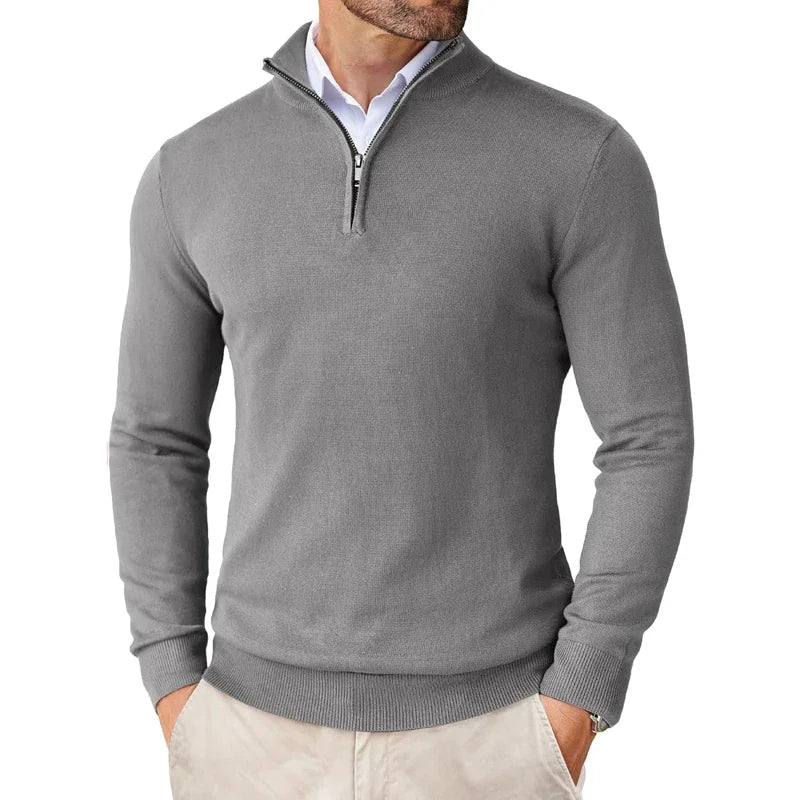Truien Heren | Half-Zip Gebreide Trui | Zachte & Stijlvolle | Comfort Fit