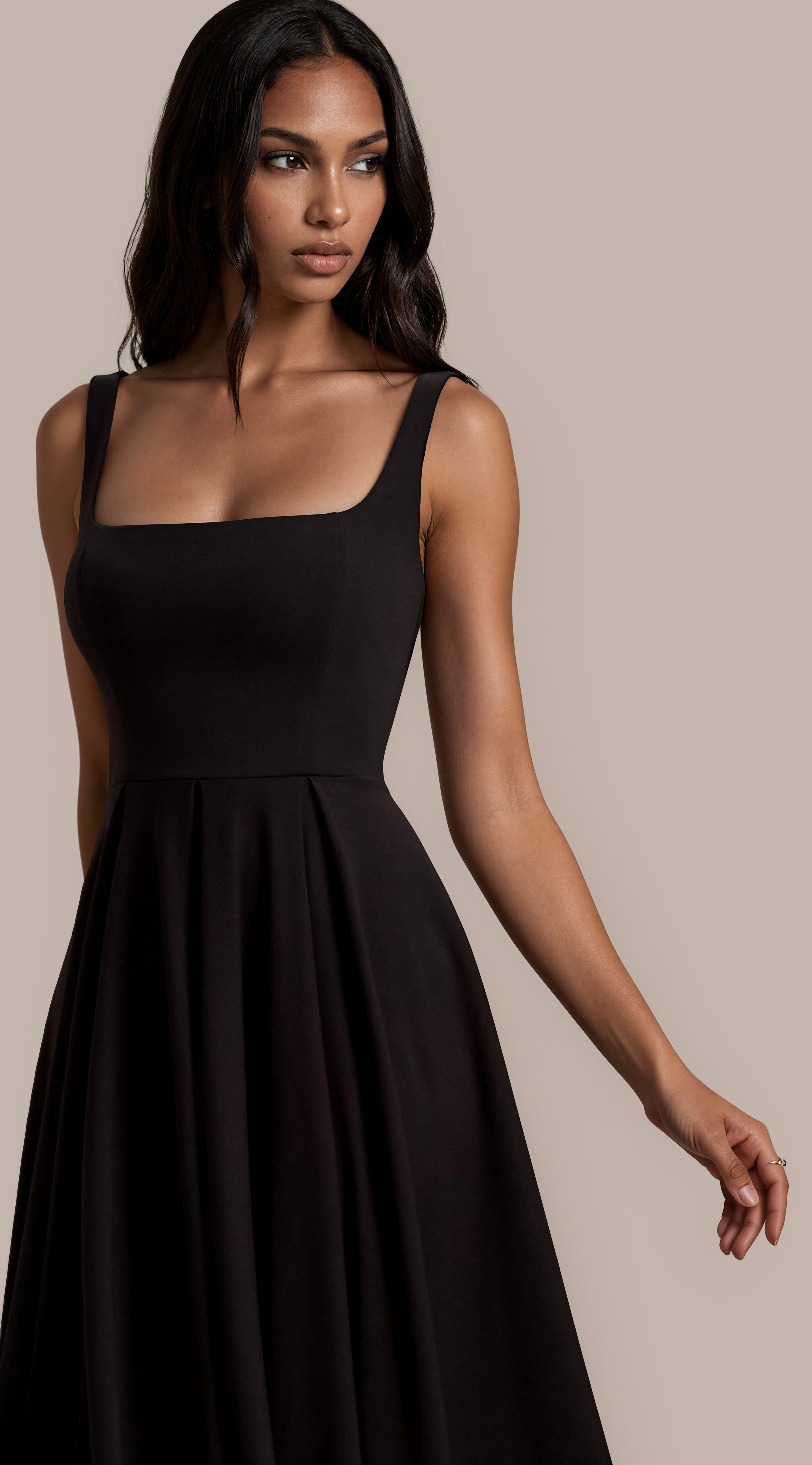 Asal | Zomerjurk Dames – Slim Fit Midi Jurk met Bandjes