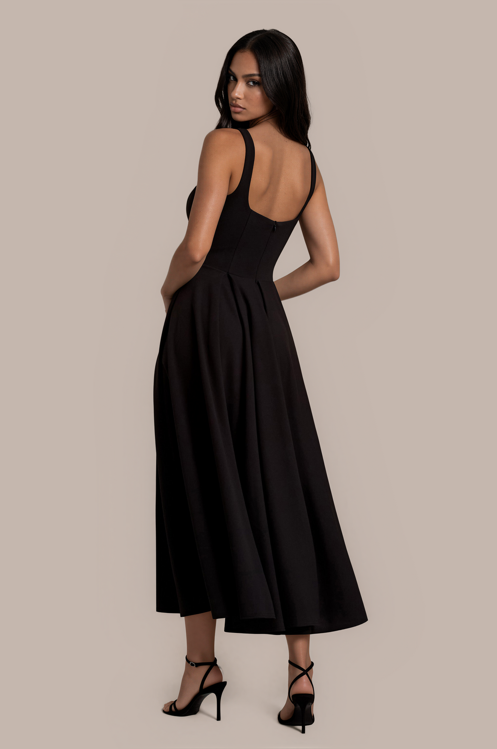 Asal | Zomerjurk Dames – Slim Fit Midi Jurk met Bandjes